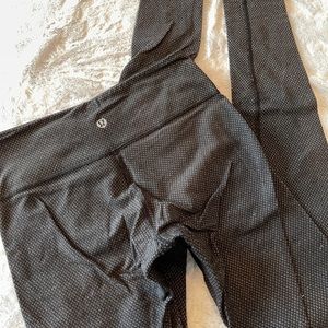 Lululemon Full Lengths Silver/Black Leggings